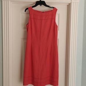 Coral pink sleeveless dress